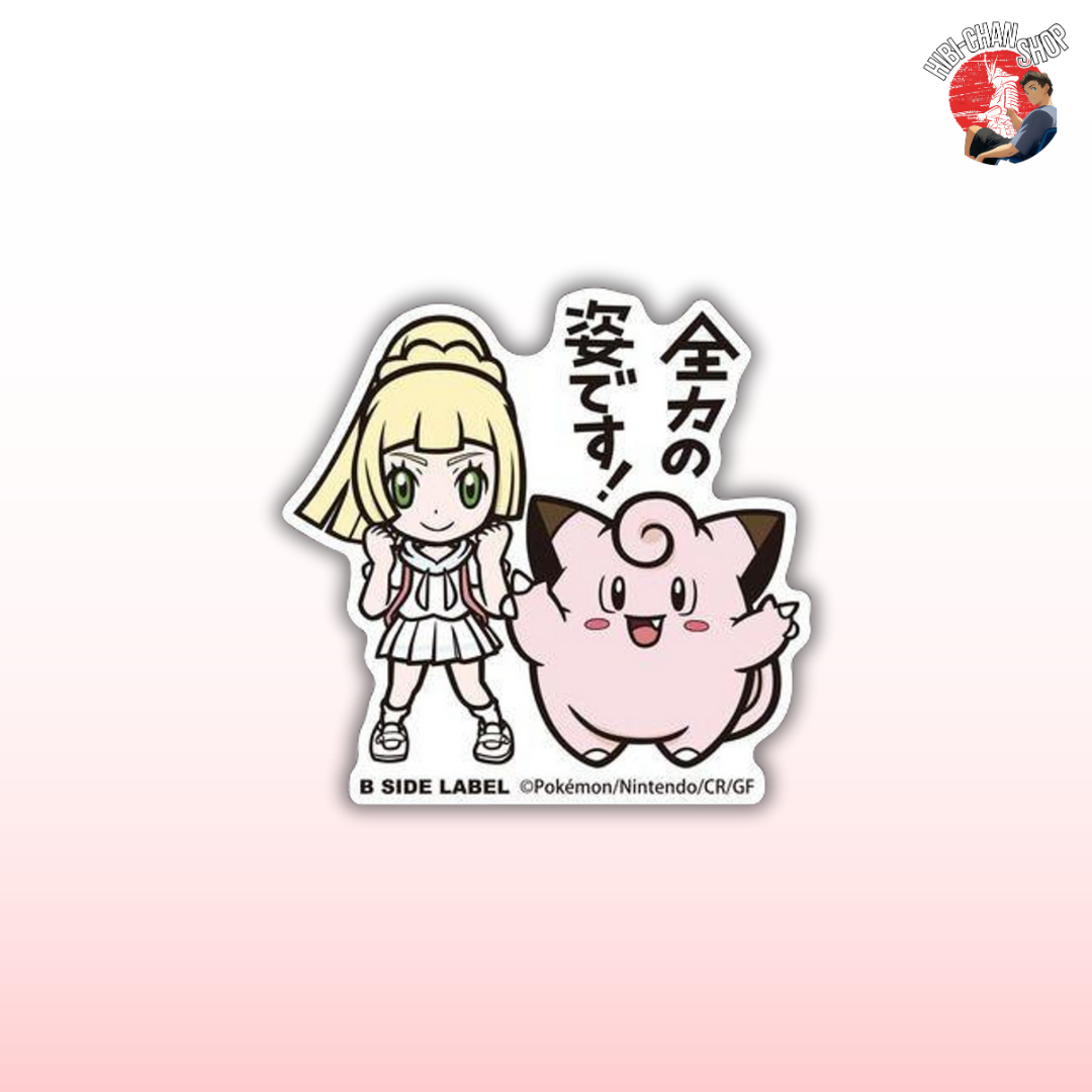 B-SIDE Label Sticker - Lillie & Clefairy
