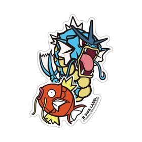 B-SIDE Label Sticker - Magikarp & Gyrados